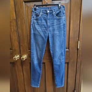 Citizens Of Humanity Chrissy Sz 28 Classic Blue Denim Jeans Uber Highrise Skinny